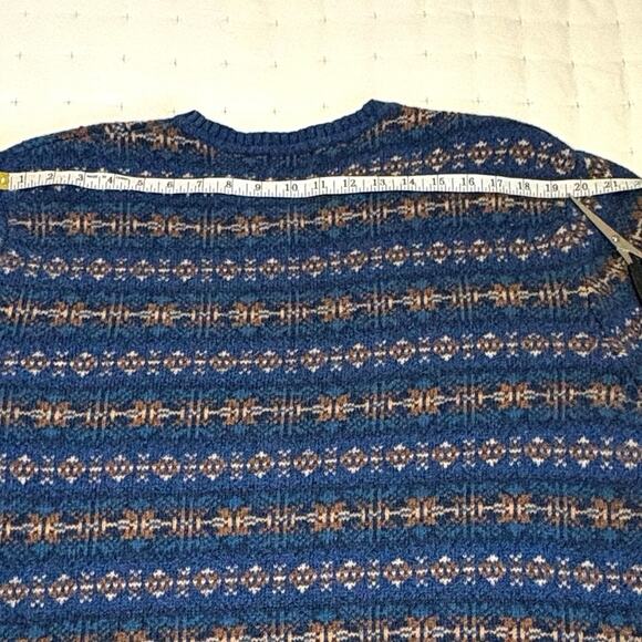 St. John’s Bay Fair Isle Sweater Men’s L Blue - Picture 9 of 11